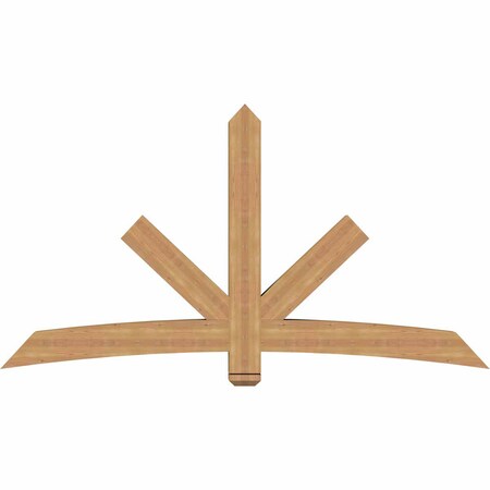 Ekena Millwork Alberta Smooth Timber Gable Bracket, Western Red Cedar, 84"W x 45"H x 5 1/2"D x 5 1/2"F, 13/12 Pitch GBW084X45X0606ALB00SWR